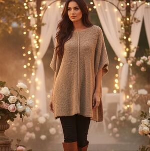 Cheap Monday Zyracuse Wool Mohair Sweater Swedish Oversize Tan Boucle Teddy Bear